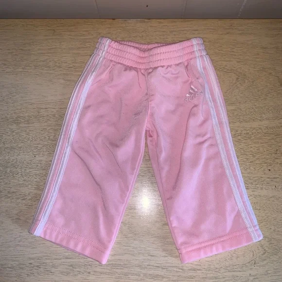Adidas Baby Girl Pink and White Joggers 3 months - Picture 2 of 6